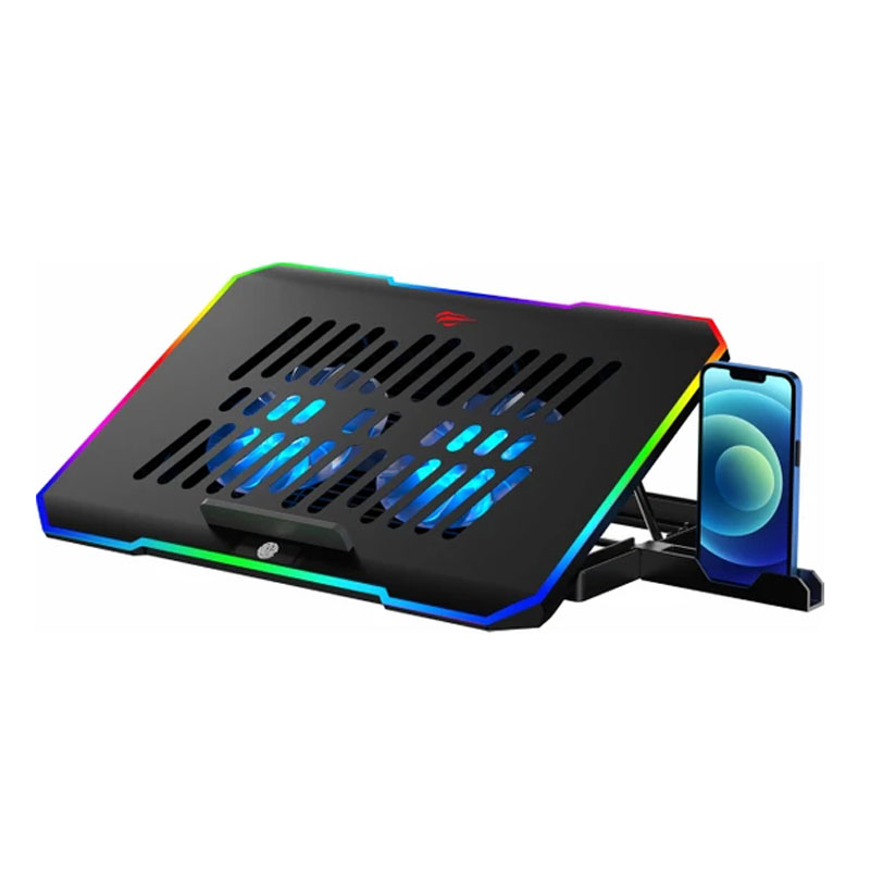 Havit F2069 Cooling Pad RGB LED Gaming Laptop Stand_Black