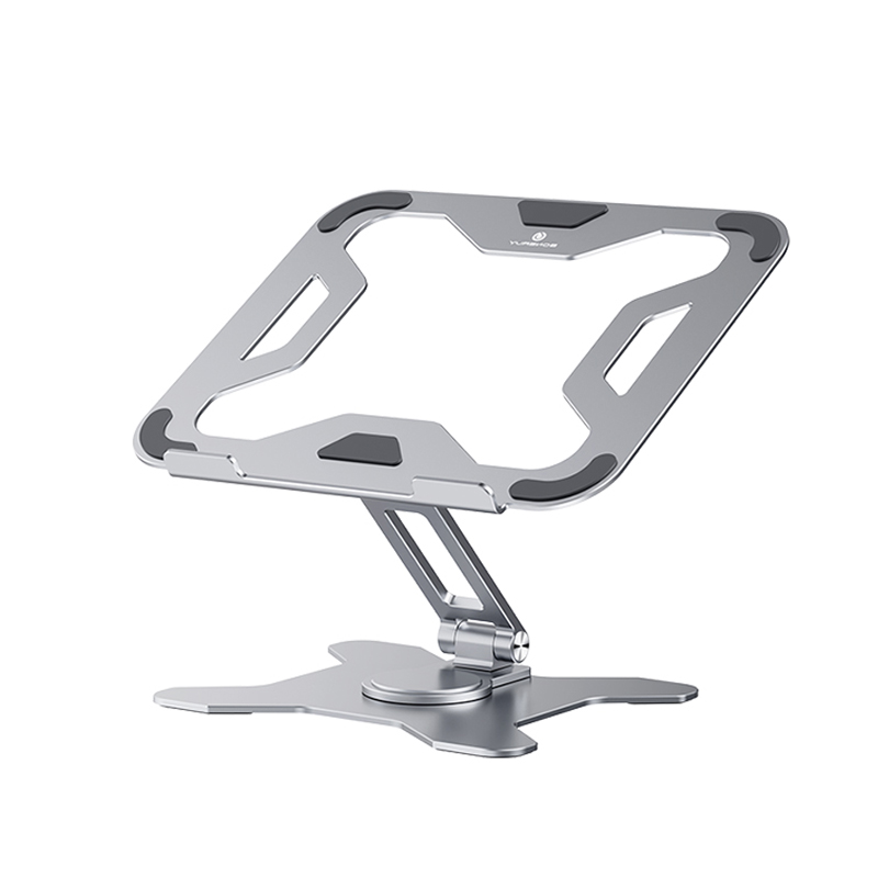 Aluminum Alloy L43 Laptop and Tablet Stands up to 17.3 inch with 360 Degree Rotation and Cooling Foldable Adjustable Stand