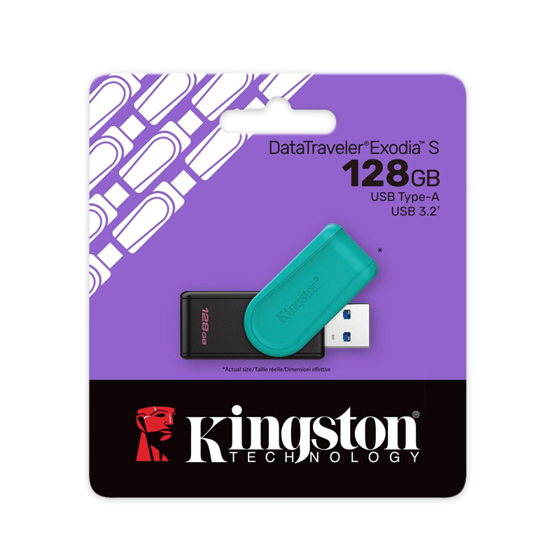 Kingston DataTraveler Exodia S USB 3.2 Flash Drive Option 64GB,128GB,256GB,512GB