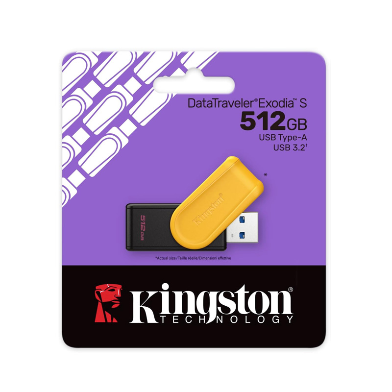 Kingston DataTraveler Exodia S USB 3.2 Flash Drive Option 64GB,128GB,256GB,512GB