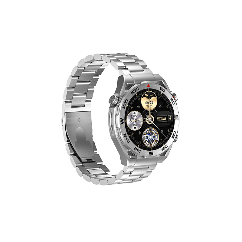 Havit M9030 Ultra 1.43" AMOLED HD Touch Screen, Wireless Calling, Wireless Charging, Zinc Alloy Business Smart Watch_Silver Color