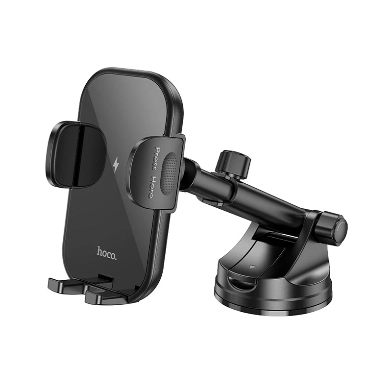 HOCO HW5 Wireless Charging Car Holder for Dashboard_Black