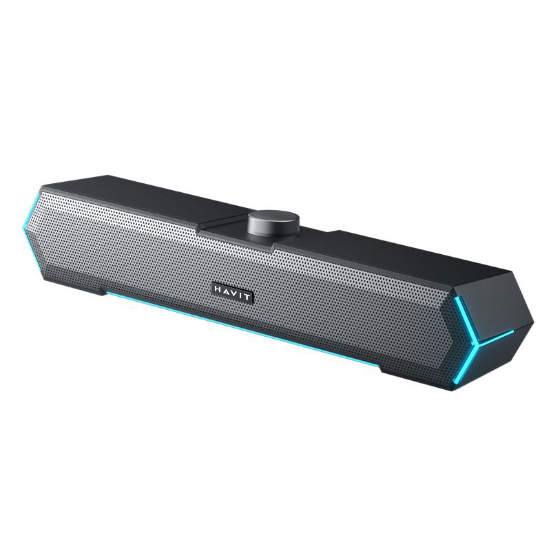 Havit M19 RGB LED Lighting 3.5mm + USB powered wired Computer E-Sports Speaker Soundbar