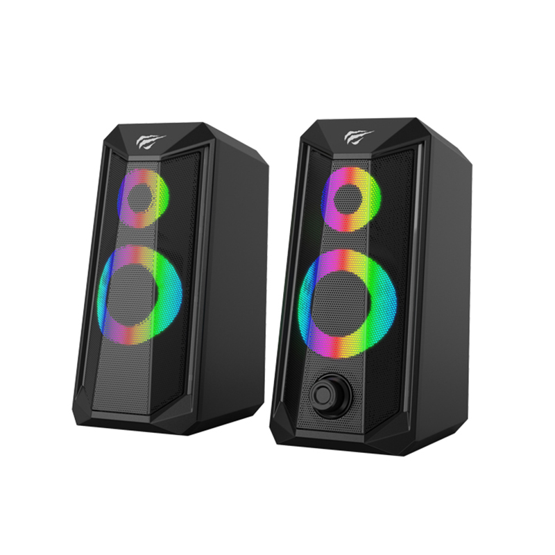 Havit SK202 Dynamic RGB lights Stereo 3.5mm Plug + USB Powered sports speaker for PC_Black