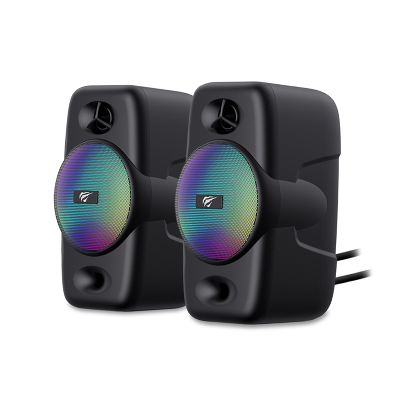 Havit SK213 2.0pcs Dynamic RGB Lighting Effect 3.5mm Jack+USB powered stereo computer speaker