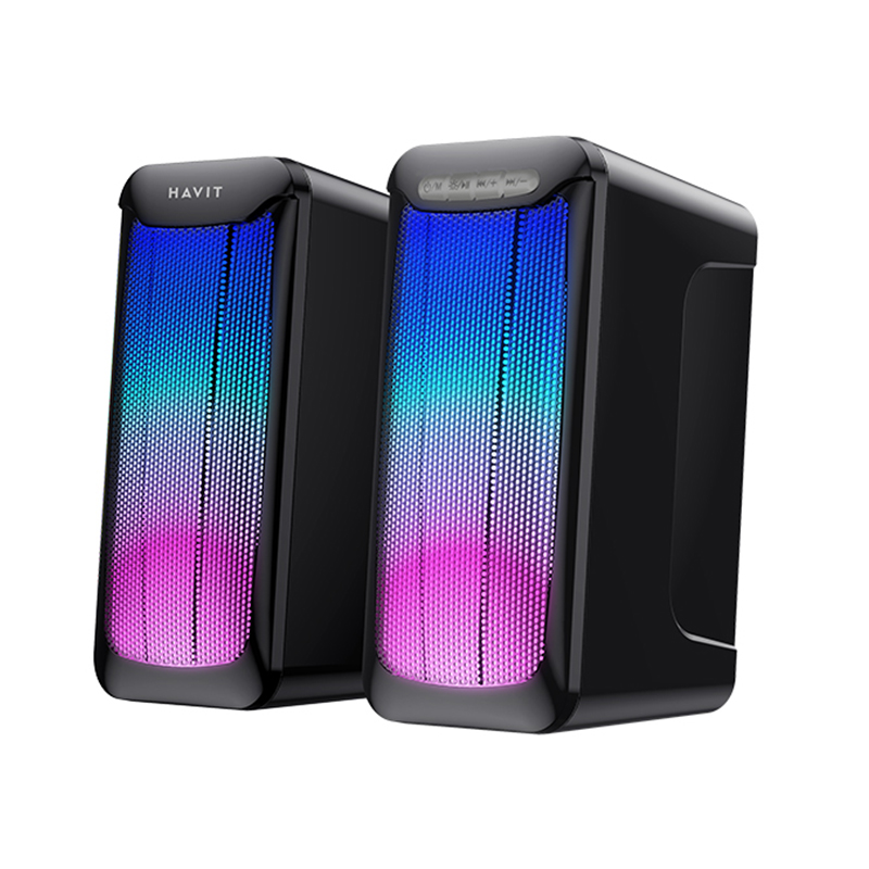 Havit SK755BT Dynamic RGB Lights 2.0 Stereo Channels 3.5mm Audio + Wireless Bluetooth Gaming Speaker