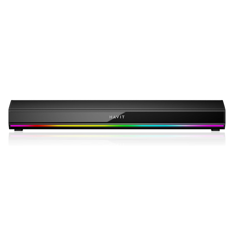 Havit SK770BT Bluetooth V5.3 + AUX Modes Dynamic RGB Lighting HiFi Stereo Gaming Speakers Soundbar for PC, Laptop and Tablet