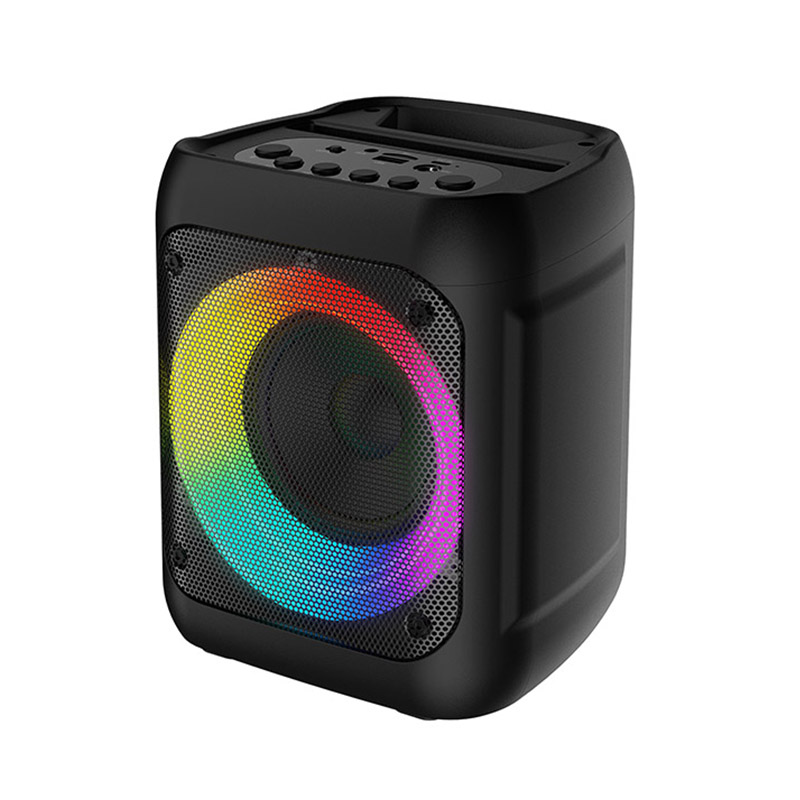 Havit SQ133BT Portable Wireless Bluetooth V5.0, Outdoor Bright RGB Lighting 8W, 4 inch Sound Box Speaker_Black