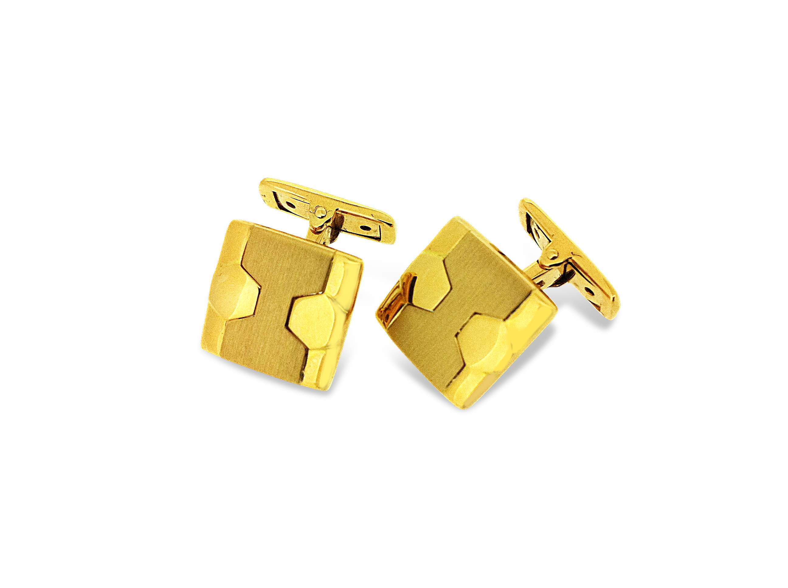 18K Yellow Gold Fancy Cufflink (34)