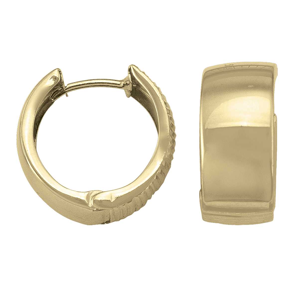 Yellow Gold Huggie Earring