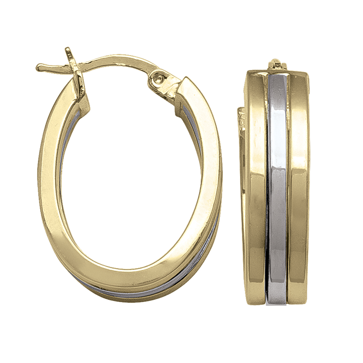Two Tone Hoop Earring
