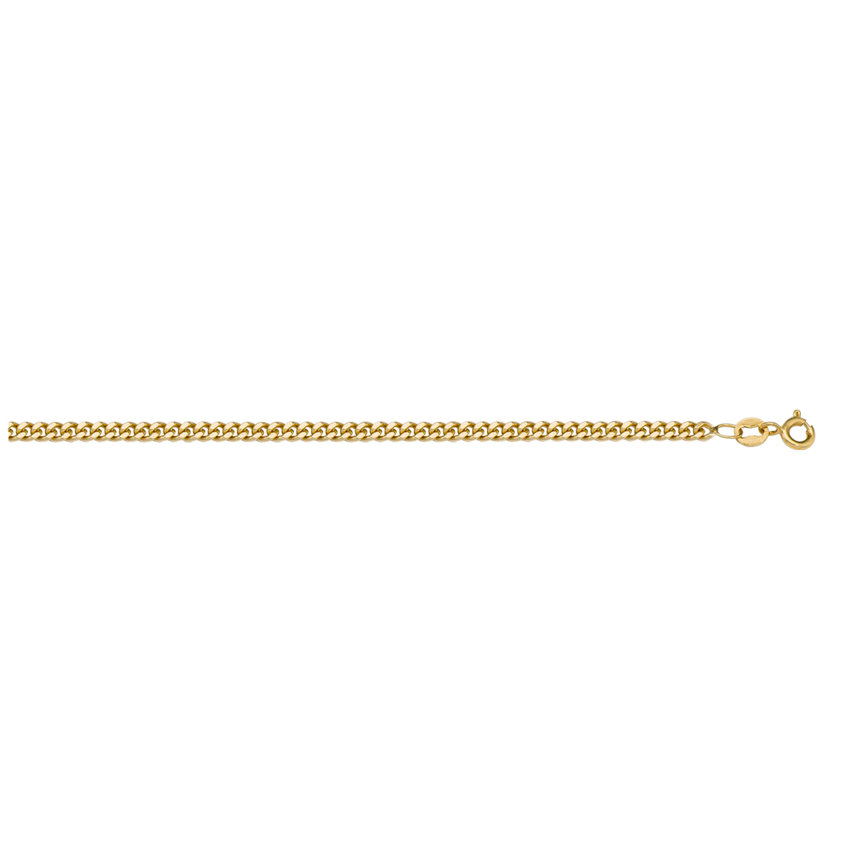 Yellow Gold Lightly Plated Solid Curb Link - 10K - 10k - 16"