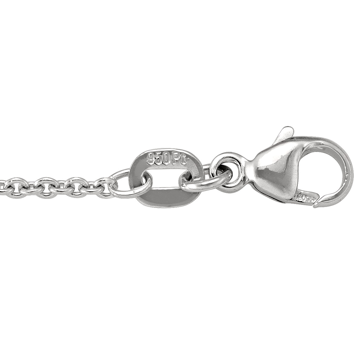 Platinum Solid Open Cable Link - PT - Platinum - 20"