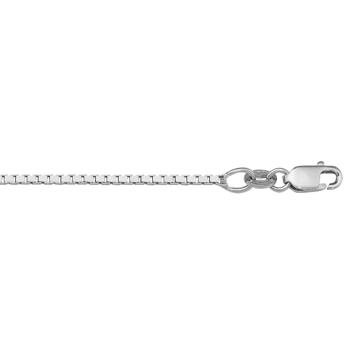 White Gold Solid Box Link - 10K - 10k - 18"