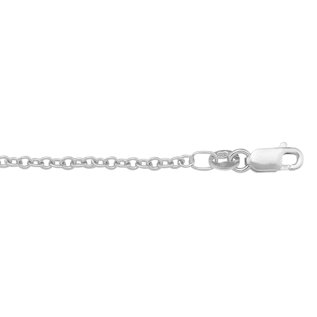 White Gold Open Cable Link - 10K - 10k - 20"