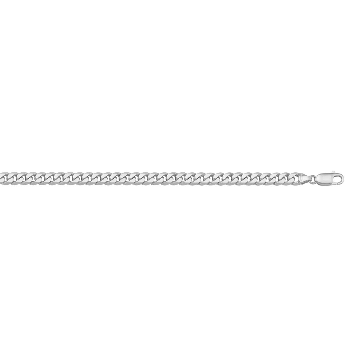 White Gold Solid Flat Beveled Link - 10K - 10k - 8"