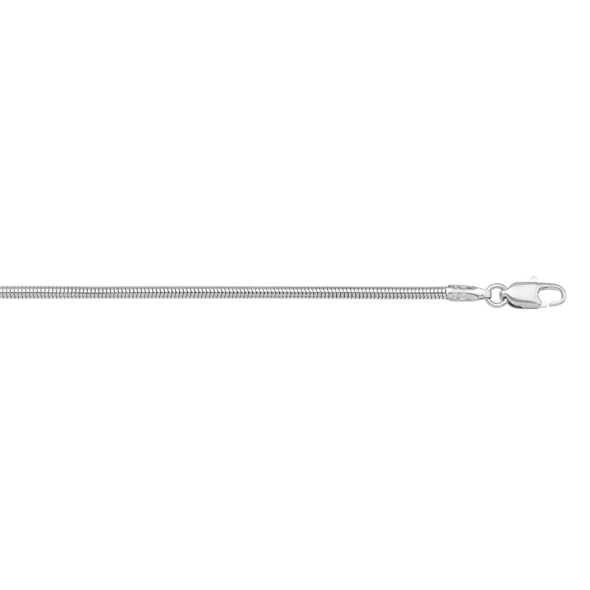 White Gold Round Snake Link - 14K - 14k - 18"