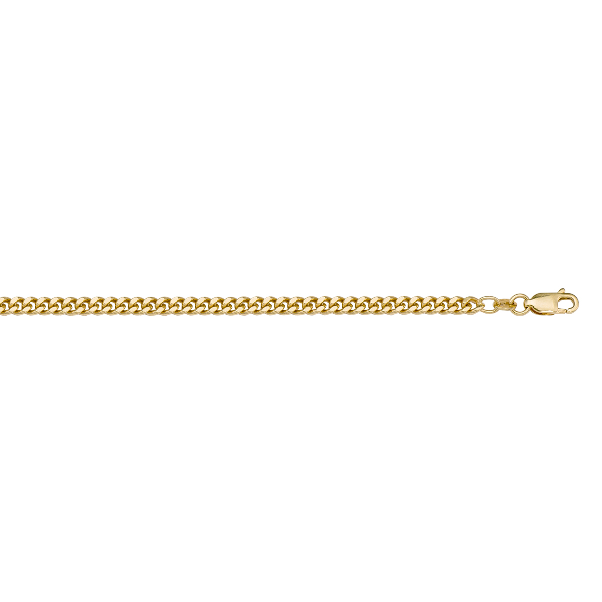 Yellow Gold Solid Curb Link - 10K - 10k - 20"