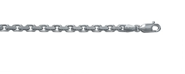 N1047 White Gold Oval Cable Link