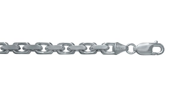 N1048 White Gold Oval Cable Link
