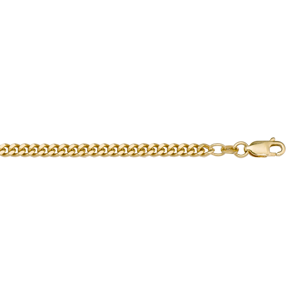 Yellow Gold Solid Curb Link - 18K - 18k - 26"