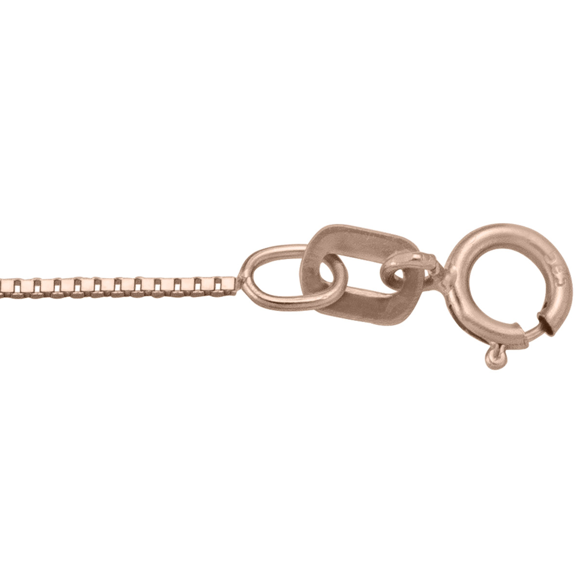 Pink Gold Solid Box Link - 14K - 14k - 16"