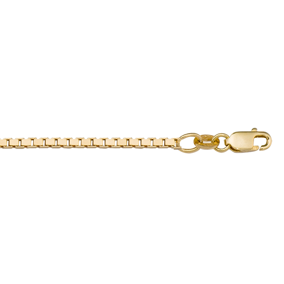 Yellow Gold Solid Box Link - 10K - 10k - 18"