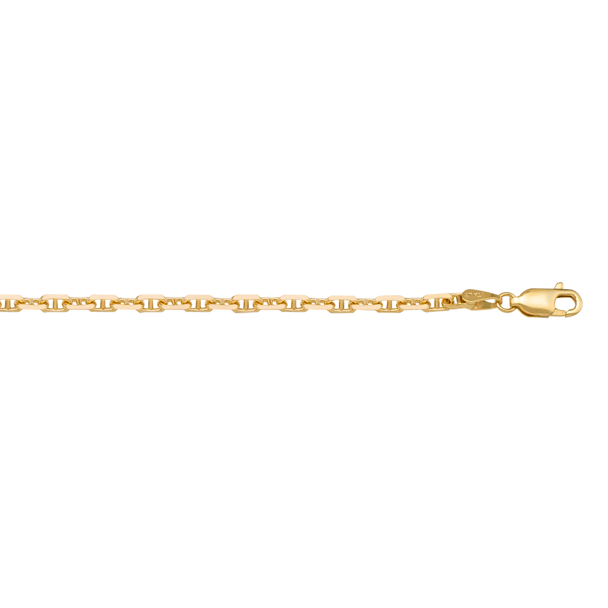 Yellow Gold Solid Anchor Link - 10K - 10k - 18"