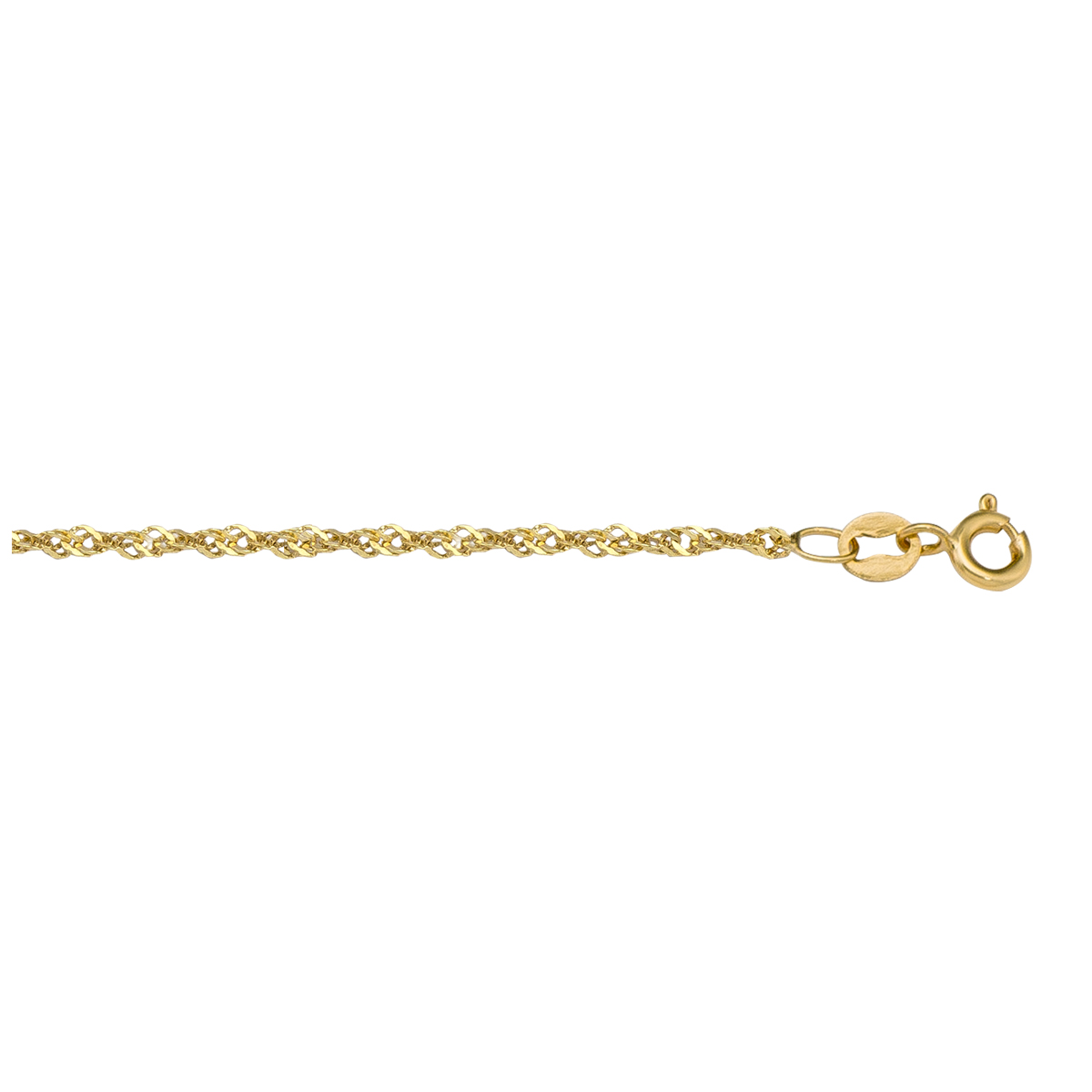 Yellow Gold Solid Singapore Link - 10k - 20"
