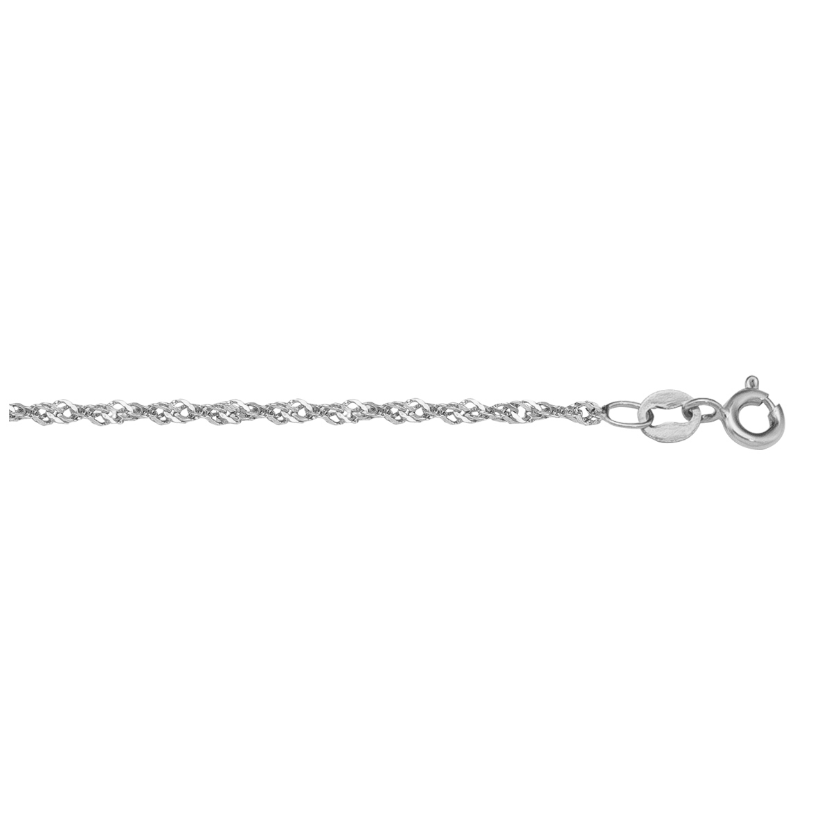 White Gold Solid Singapore Link - 10K - 10k - 16"
