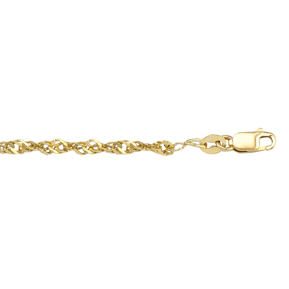 Yellow Gold Solid Singapore Link - 10K - 10k - 18"
