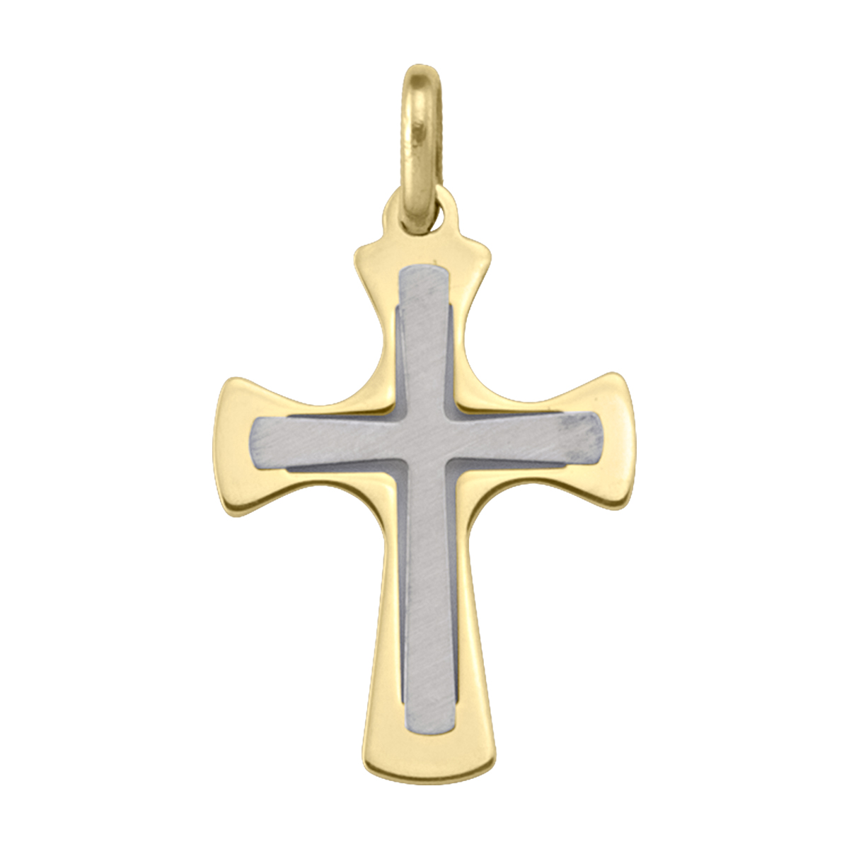 Yellow And White Gold Cross