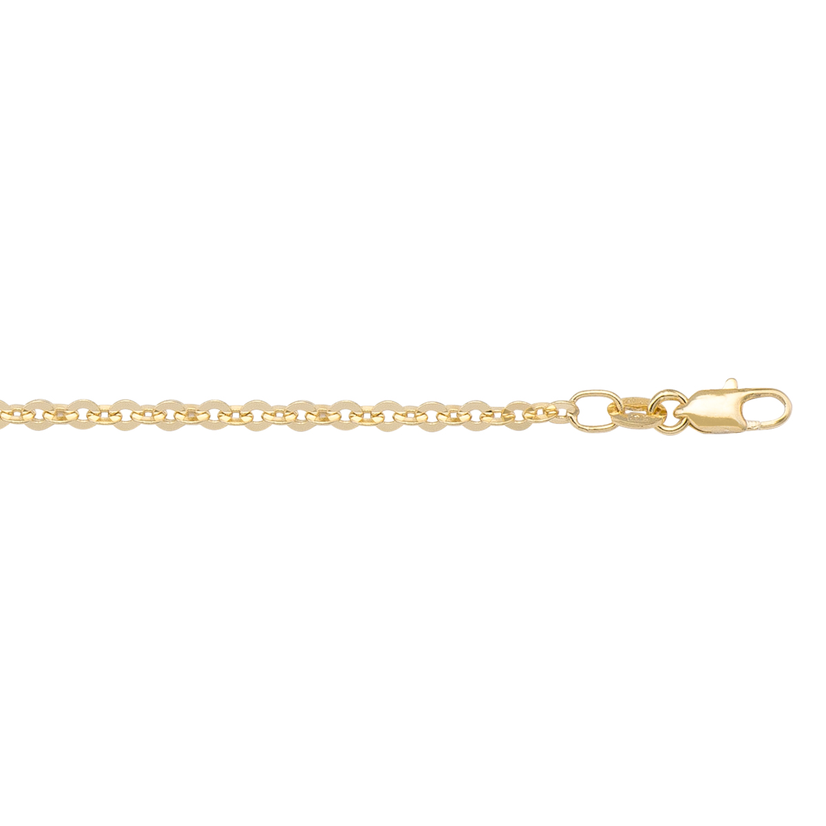 Yellow Gold Solid Cable Link - 10K - 10k - 18"