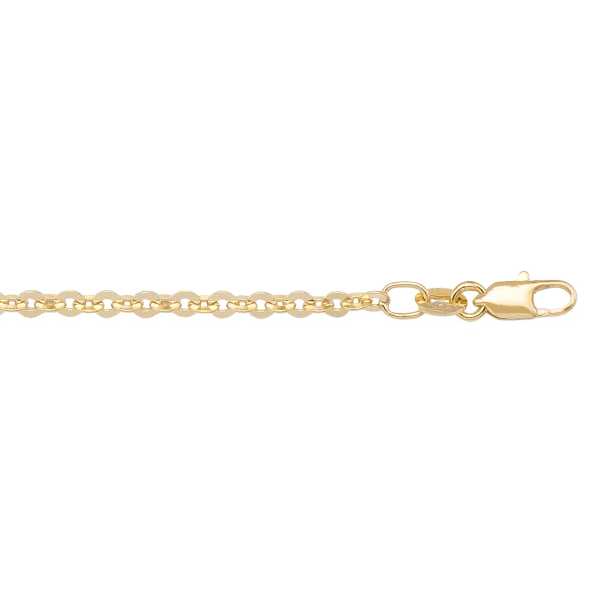 Yellow Gold Solid Cable Link - 10K - 10k - 18"