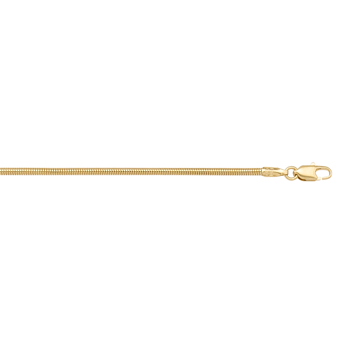 Yellow Gold Round Snake Link - 10K - 10k - 18"