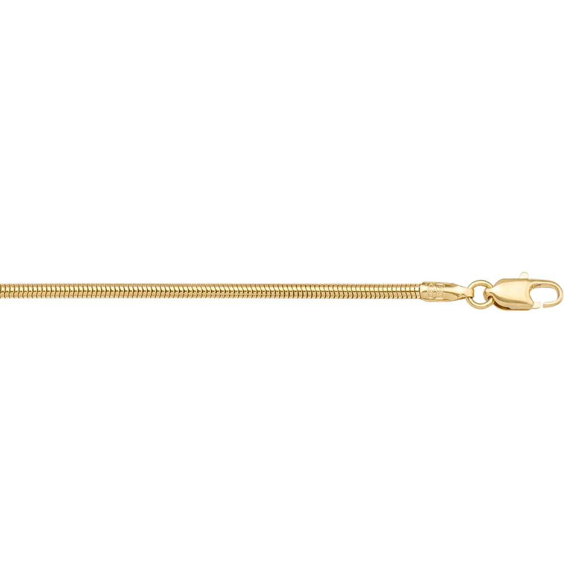 Yellow Gold Round Snake Link - 14K - 14k - 18"