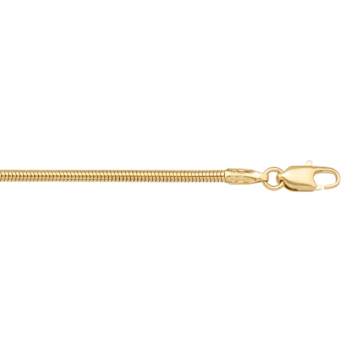 Yellow Gold Round Snake Link - 14K - 14k - 24"