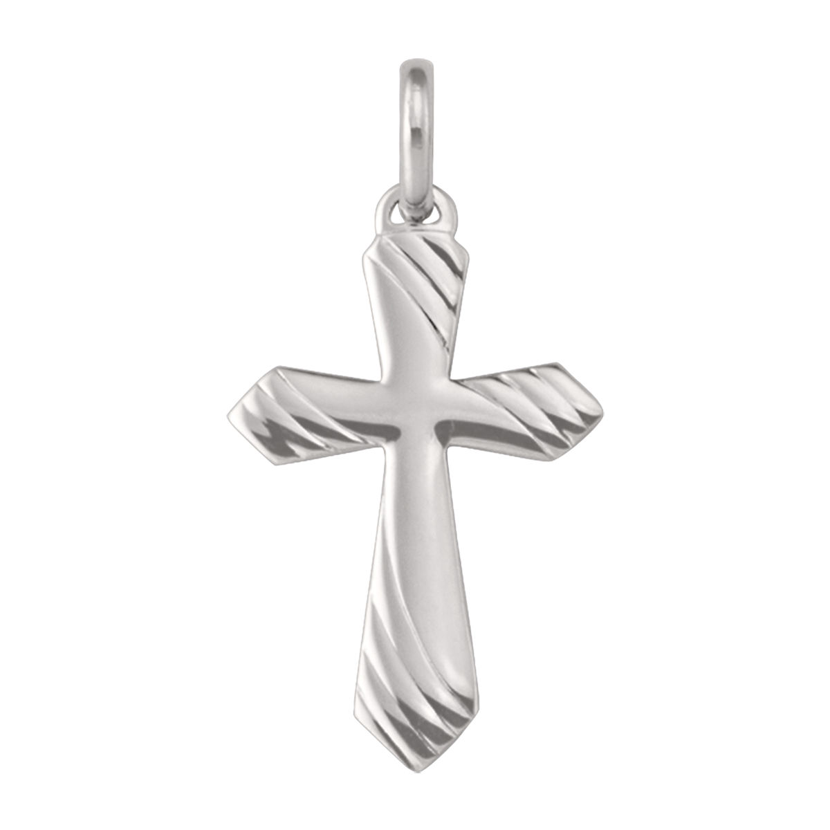 White Gold Cross - 18K
