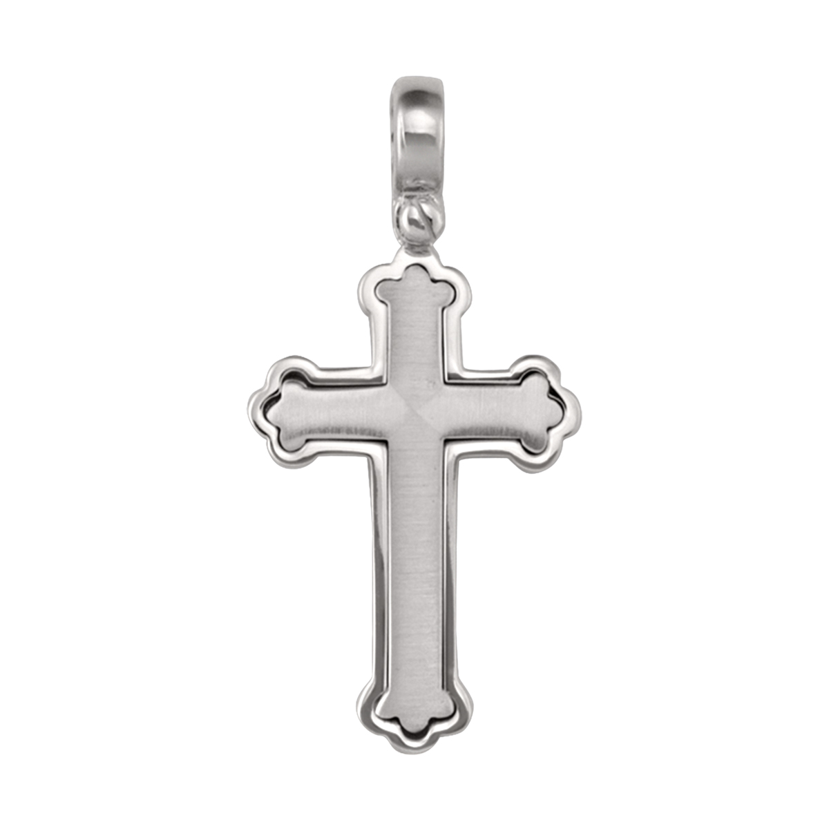 White Gold Cross - 14K