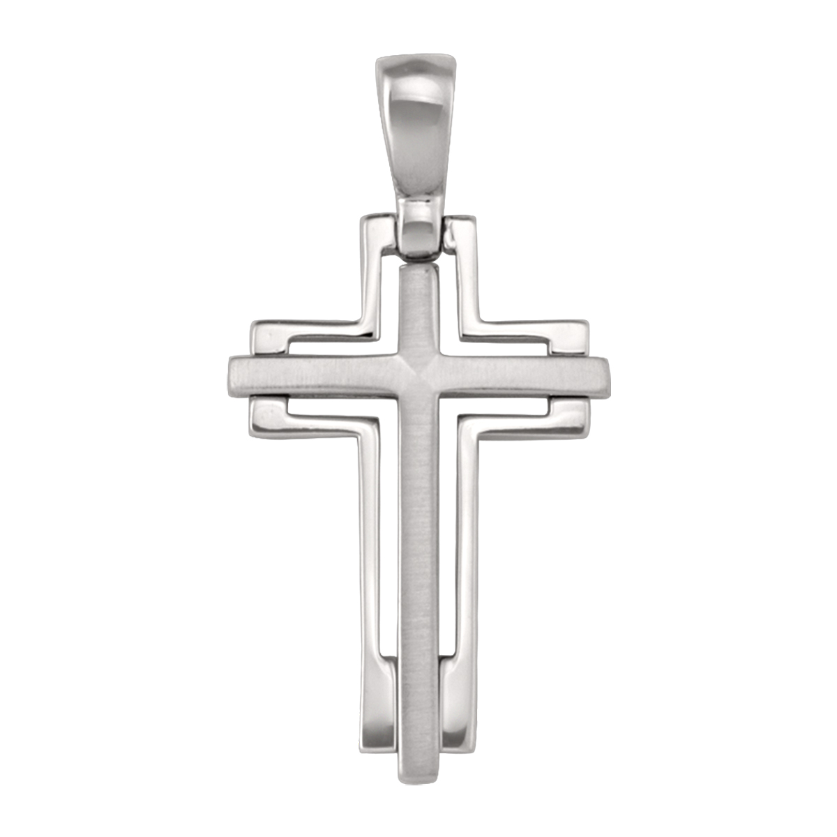 White Gold Cross - 14K