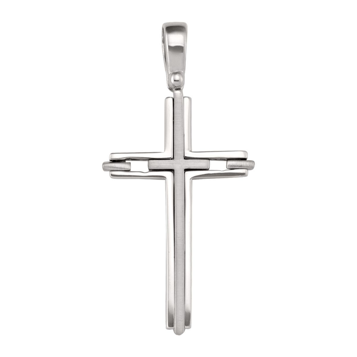 White Gold Cross - 14K