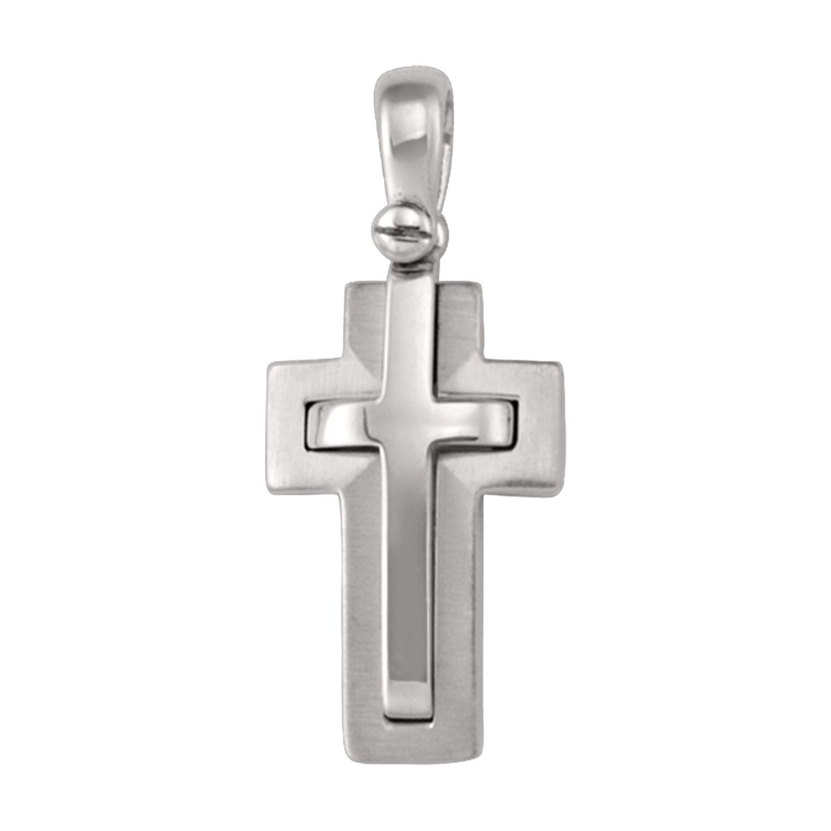White Gold Cross - 14K
