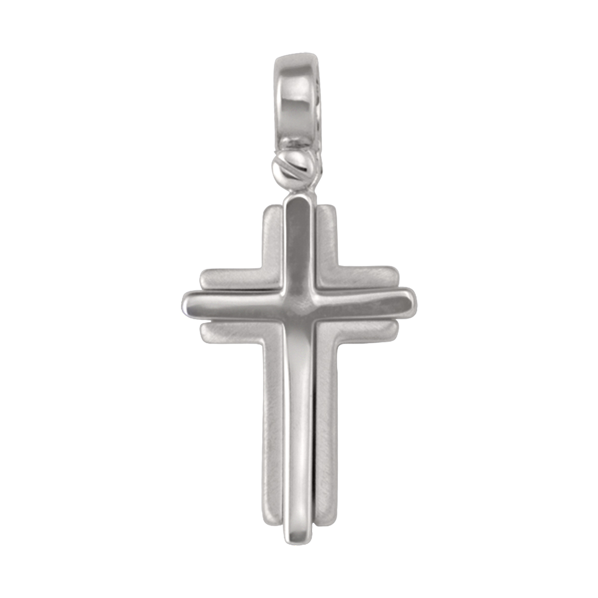 White Gold Cross - 18K