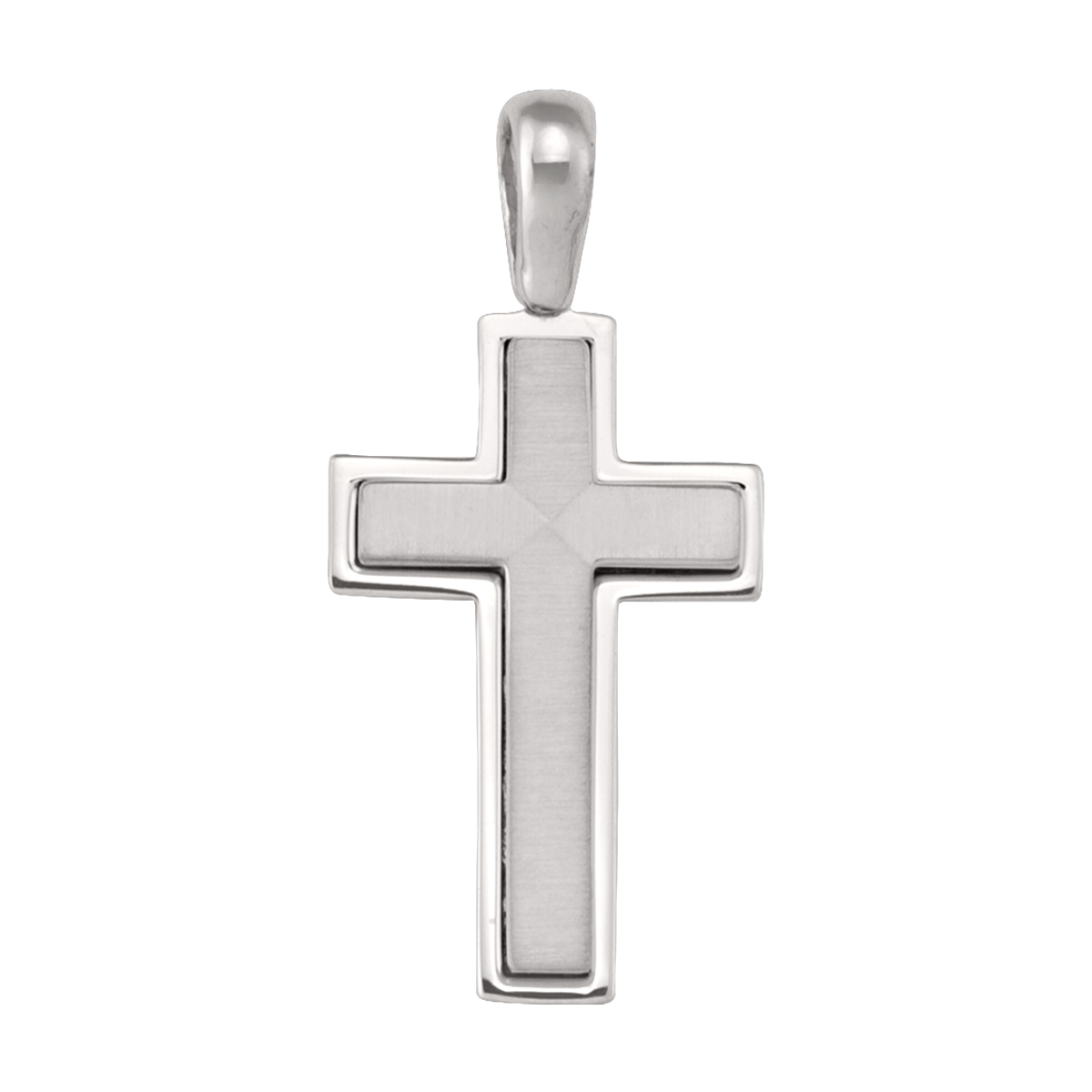 White Gold Cross - 14K