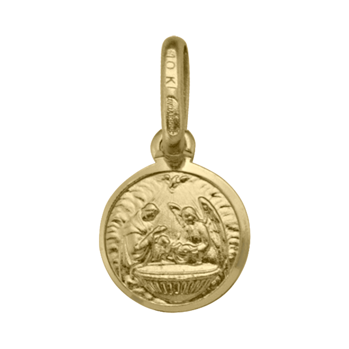 Yellow Gold Solid Baptism Medal