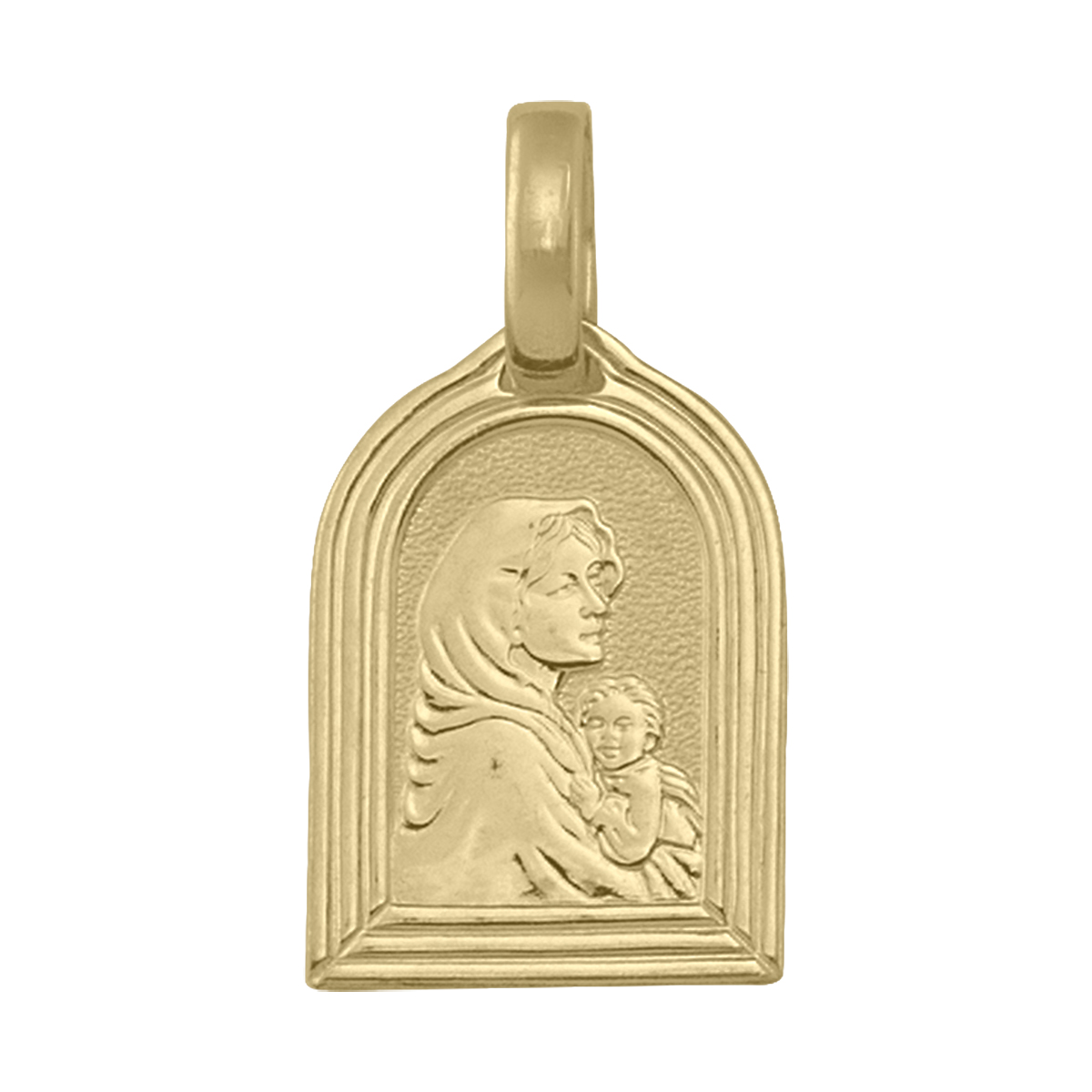 Yellow Gold Solid Madonna Medal