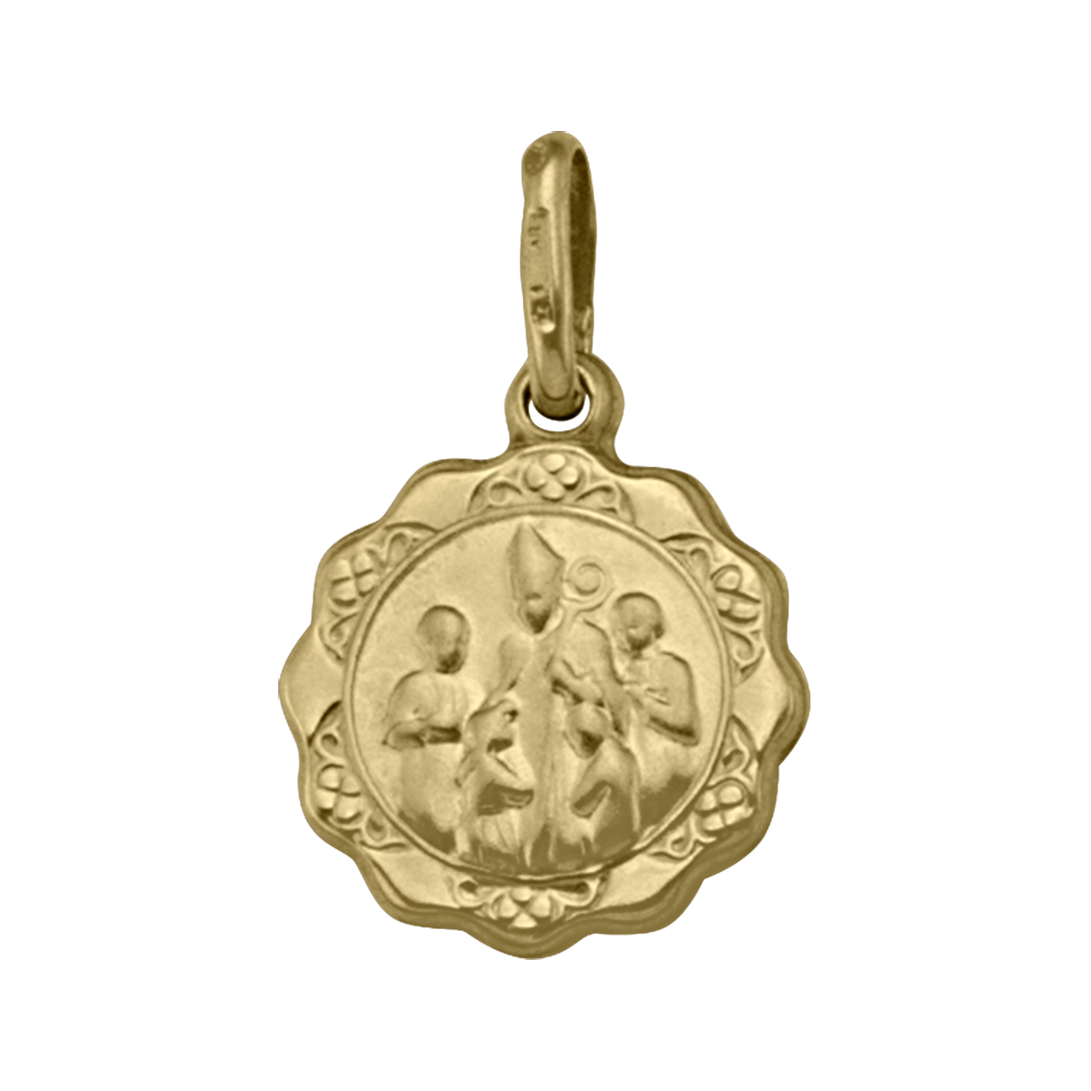 Yellow Gold Hollow Confirmation Medal - 10K