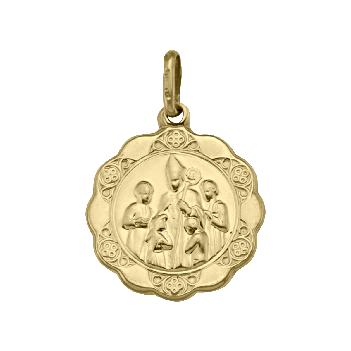 Yellow Gold Hollow Confirmation Medal - 18K