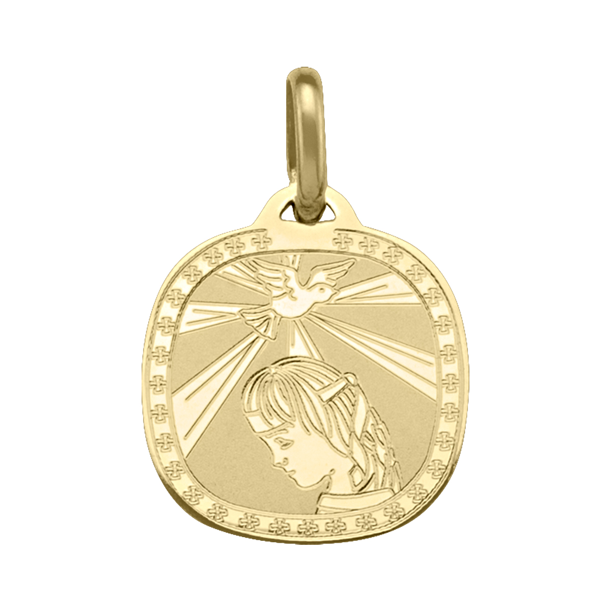 Yellow Gold Solid Confirmation Medal - 10K