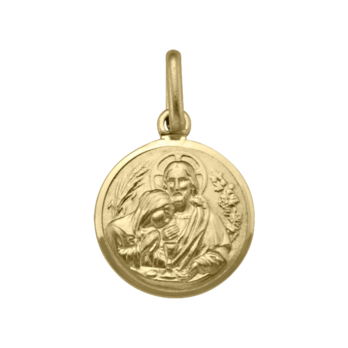 Yellow Gold Solid Communion Medal - 10K